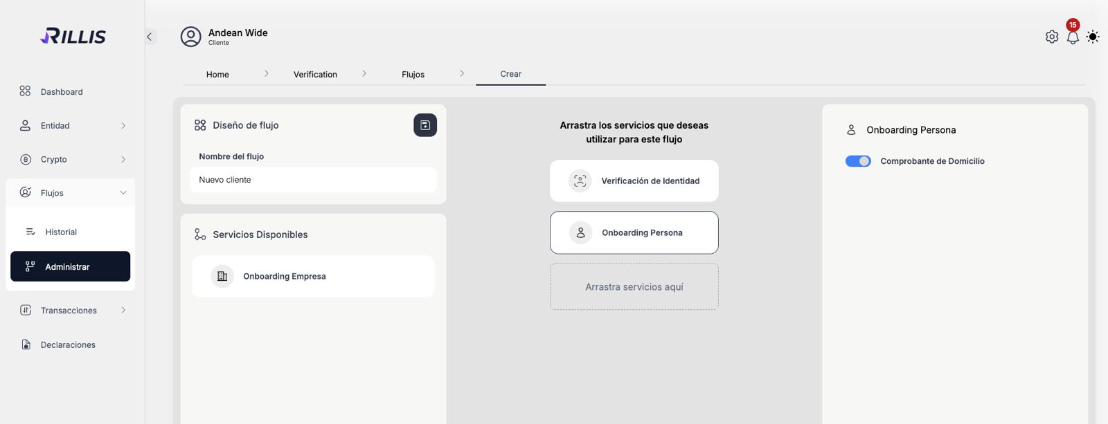 Flow Creation Interface